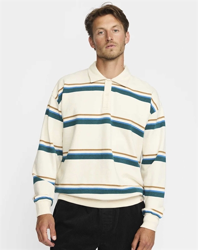 Revolution - Loose Polo Sweartshirt - Petrol